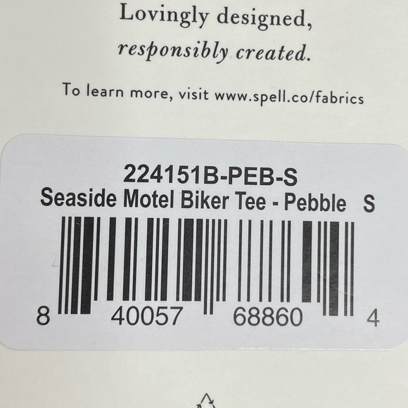 Spell & The Gypsy Seaside Motel Biker Tee In Pebble Small NWT - Picture 6 of 9